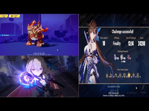 EN 6.1 BETA Bronya and Li Sushang (Also Elysian Realm "Finality" difficulty) Gameplay (Translated)