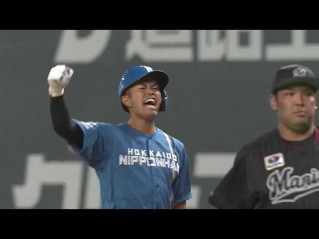 【1回裏】華麗な右打ち!! ファイターズ・今川優馬の先制タイムリーヒット!! 2022年7月23日 北海道日本ハムファイターズ 対 千葉ロッテマリーンズ