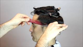 How to cut mens scissor over comb Technique Full T