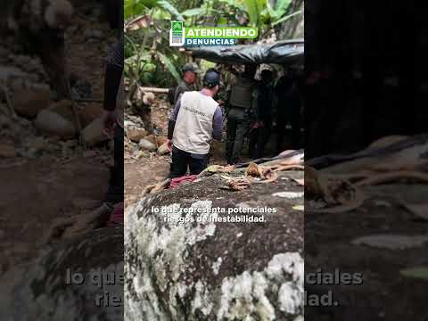 En la vereda Mapura, municipio de Quinchía, se realizó un operativo contra la minería ilegal.