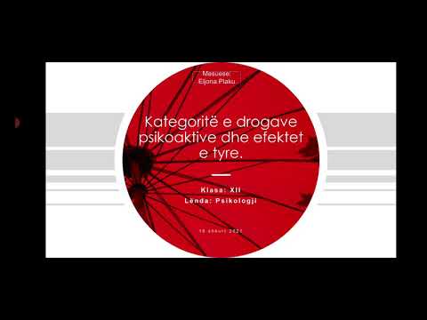 Kategorite e drogave psikoaktive dhe efektet e tyre.