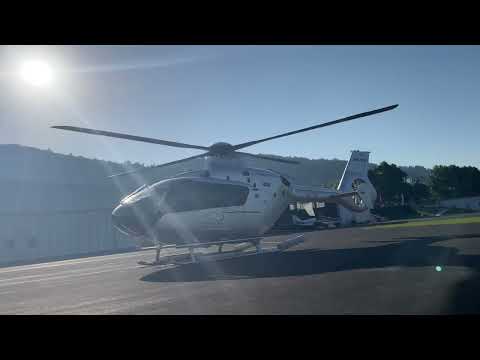 Airbus HC135 start up and departure. @Pavullo (LIDP)