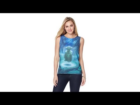 Her Universe Star Wars "Namaste" Yoda Print Tank