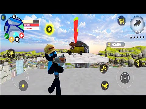 US Police Stickman Rope Hero Vice Town