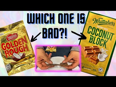 Whittaker's NZ Creamy Milk Coconut Block 🇳🇿 vs. Nestlé Golden Rough 🇦🇺 - Chocolate Battle