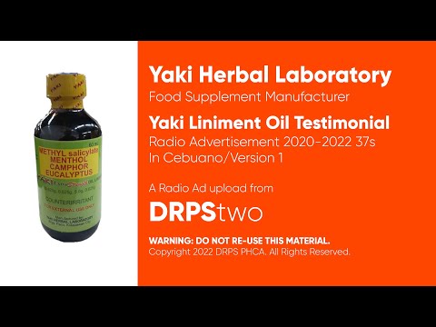 Yaki Liniment Oil Testimonial Radio Ad 2020-2022 37s (in Cebuano/Version 1)