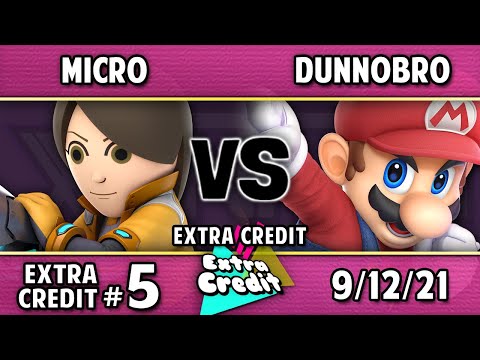 Extra Credit #5 - Micro (Mii Gunner) vs DunnoBro (Mario) - Friendlies