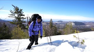 Winter Camping In NEW YORK At Crane Mountain Pond !!