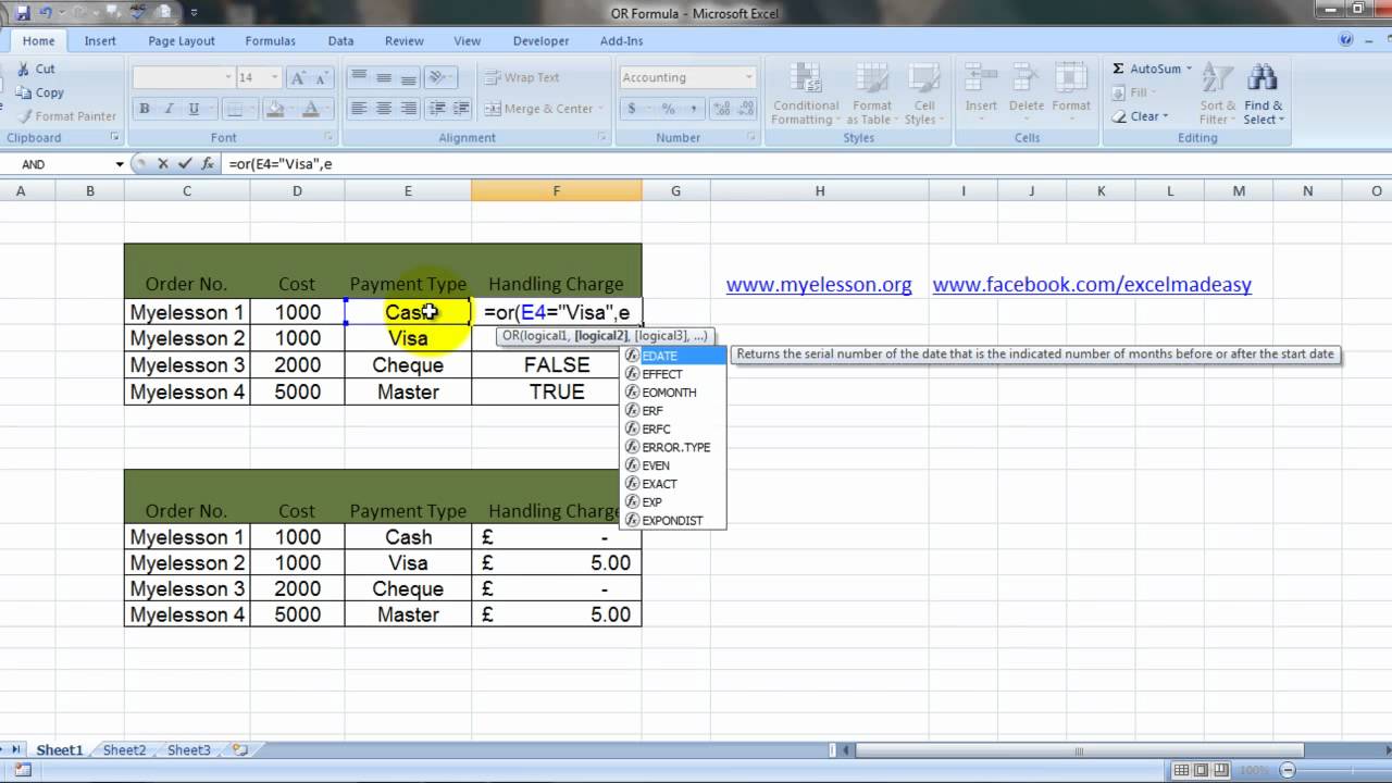 MS Excel : OR Formula (Hindi)