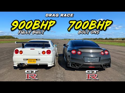 NISSAN GT-R EVOLUTION.. 900HP R34 GTR vs 700HP R35 GTR