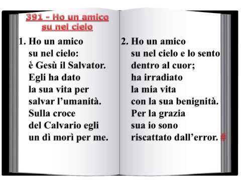 391 Ho un amico su nel cielo - Innario Chiesa Cristiana Avventistael Settimo Giorno 2014