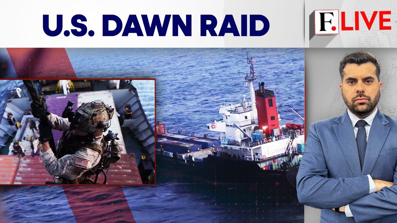 US Marines, Choppers Storm Ship Suspected of Iran Port Violation | Firstpost Live | US Iran War