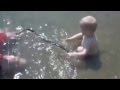Child mocks snake 