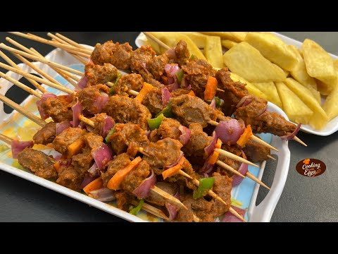 I DISCOVERED THE BEST WAY TO MAKE JUICY SUYA PEPPERED CHICKEN GIZZARD KEBAB | EASY RECIPE