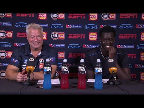 Dean Vickerman and Malith Machar press conference vs Perth Wildcats - Round 18, NBL26