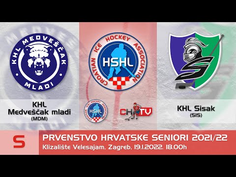 Highlights - PH 2021/22 Seniori - KHL Medveščak mladi vs KHL Sisak