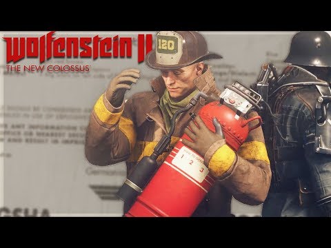 WOLFENSTEIN II THE NEW COLOSSUS Walkthrough Gameplay Part 6 - I'm Just A Fireman! (Wolfenstein 2)