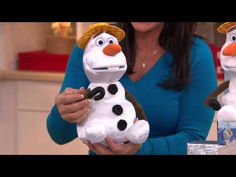 Ships 12/11 Disney's Frozen 14" Animated Talking Olaf Plush with Sandra Bennett