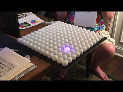 12 x 12 NeoPixel Ping Pong Ball Array (Virtual Drips -- Adding a Fade Effect)