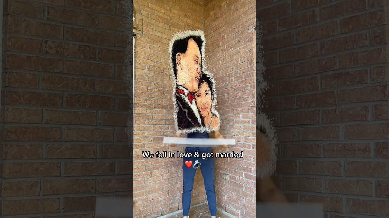 My all time favorite art piece I’ve created ❤️ #portrait #lovestory #thankyouGod #riceart