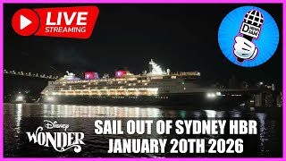 Disney Wonder Sail Out of Sydney Harbour: January 21st 2026