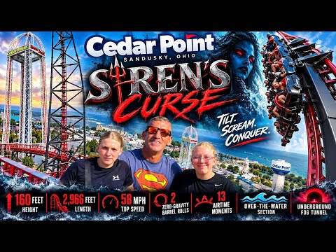 On-ride point of view of Siren’s Curse