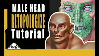 Blender 2.8 Retopologize A Male Head Mesh Tutorial