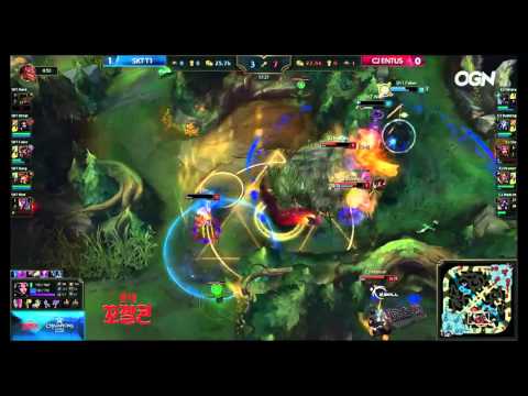 CJ vs SKT Game2 Highlights