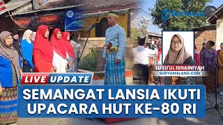 Latihan 2 Minggu, Warga Lansia Kelurahan Cepokomulyo Kepanjen Kompak Gelar Upacara HUT RI