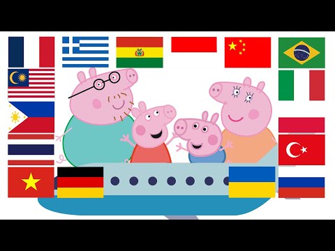 Peppa Pig in different languages meme