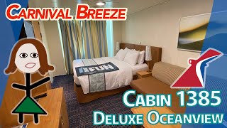 Cabin Tour & Ship Review: Carnival Breeze Deluxe Oceanview Cabin 1385