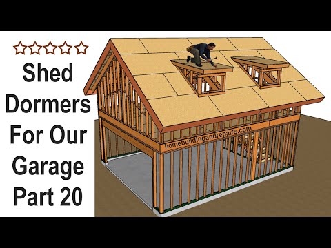 Shed Roof Dormer Construction Details For Two Car Garage & Loft Building Education Series - Part 20