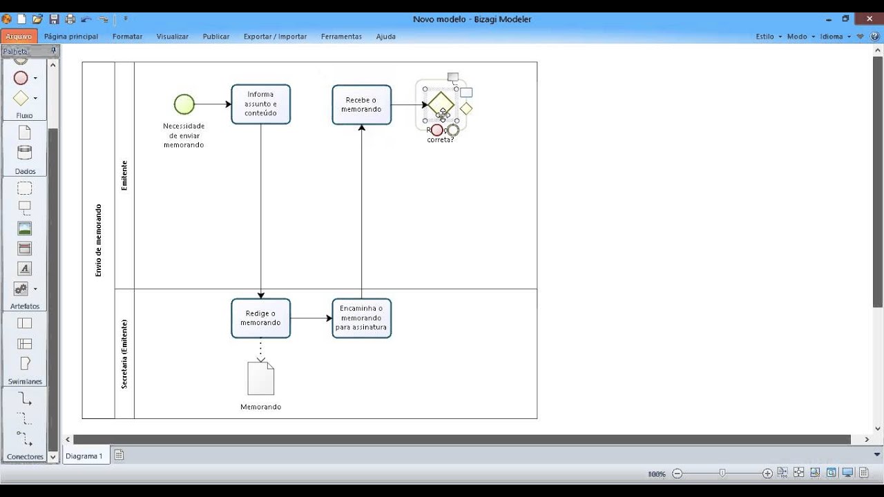 Video 1 - Criando um processo com o Bizagi Modeler