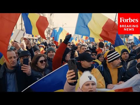 Video | Far-Right AUR Party Leads Protest In Bucharest After Presidential Elections Are Annulled