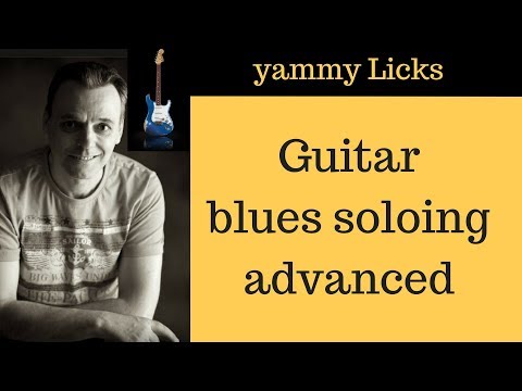 blues guitar - how to play outside - blues fusion advanced lesson