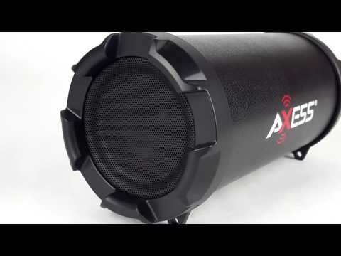 Axess Portable Rechargeable Cylinder Wireless Bluetooth Speaker