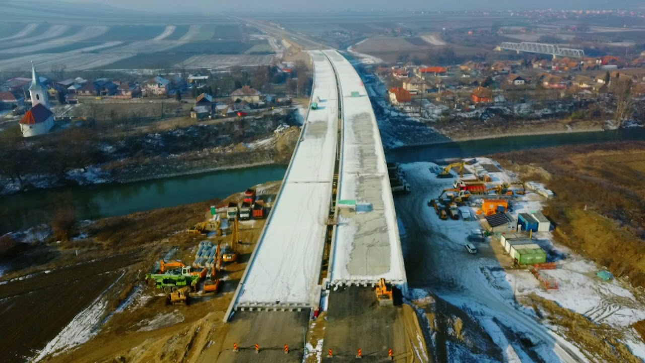 Az épülő autópálya marosbogáti hídjai