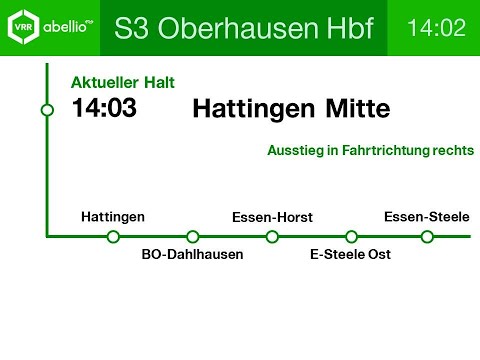 [ABR] Ansagen S3 Hattingen Mitte - Oberhausen Hbf