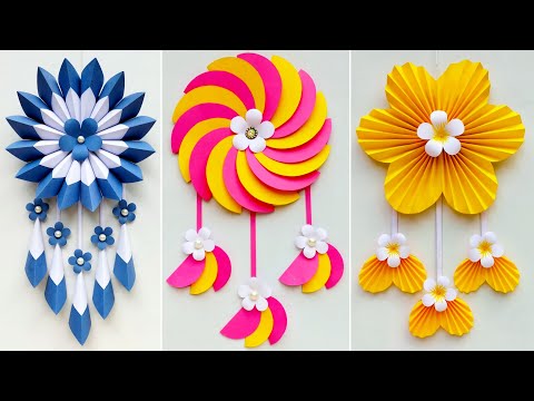 DIY 3 Beautiful Paper Wall Hanging // Paper Craft For Home Decoration // Unique Wall Hanging