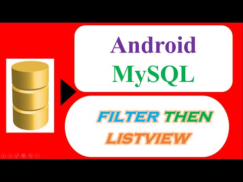Android MySQL Database 04 : ListView - ServerSide Search/Filter [HttpURLConnection]