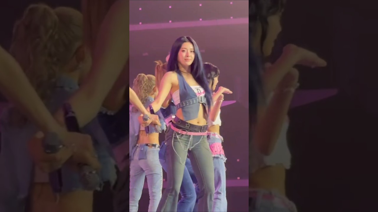 The way she sings is amazing 🖤 yunjin 'Crazy ' Fancam in Goldenwave in Tokyo  #lesserafim #trending