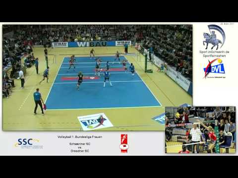 Volleyball 1. Bundesliga Frauen, 1:3 Schweriner SC vs. Dresdner SC (30:28; 23:25; 22:25; 23:25)