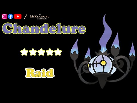 Pokemon Sword & Shield: Max Raid Battle - Defeat 5 Stars Dynamax Chandelure in 5 mins (Offline)