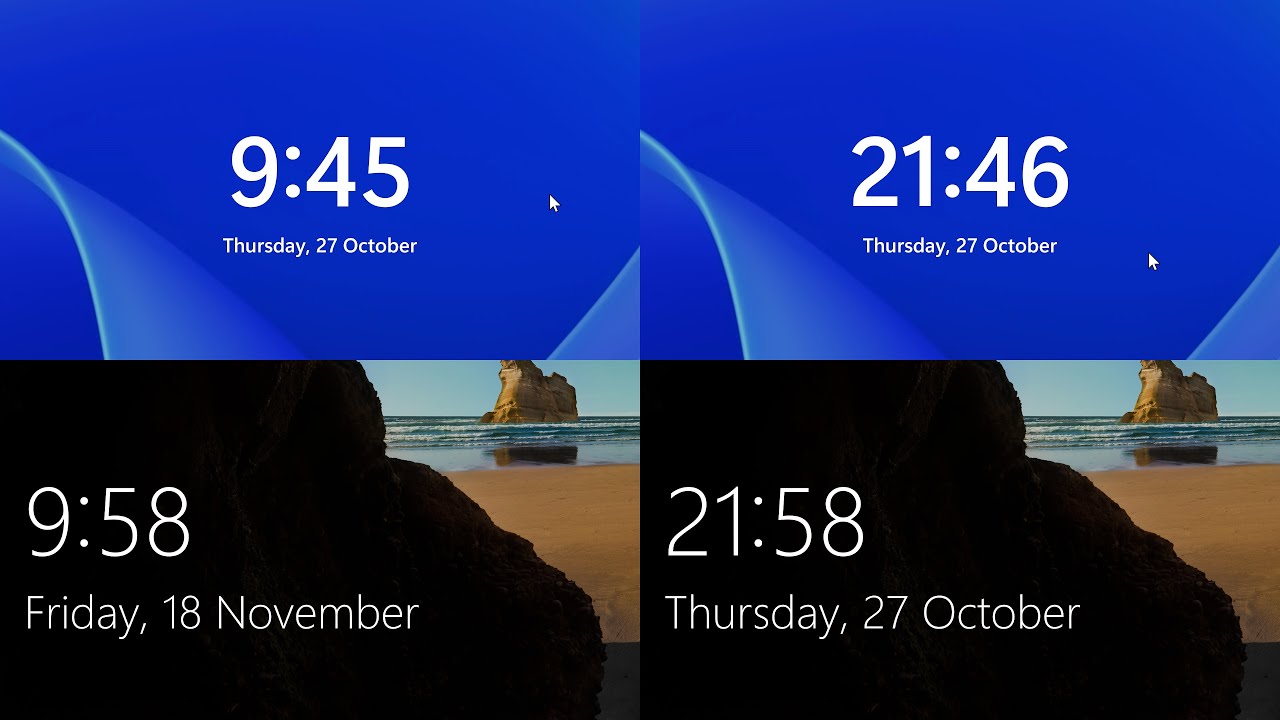 How to change the lock screen clock format in Windows 10 and 11