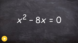 How to factor a quadratic equation when c=0 - Free Math Help - Online Tutor