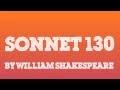 Sonnet 130 - William Shakespeare [Kinetic ...