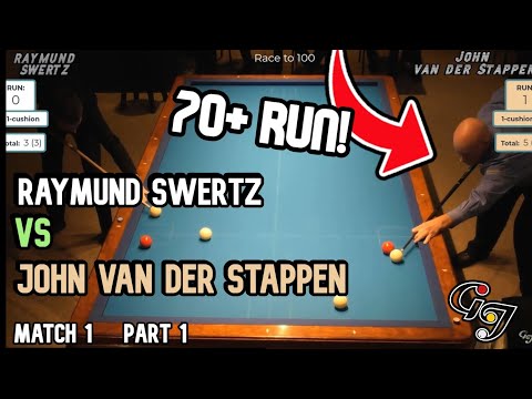 RAYMUND SWERTZ VS JOHN VAN DER STAPPEN | PART 1/3 | 1-Cushion | Topteam Eredivisie 24/25 | Round 6