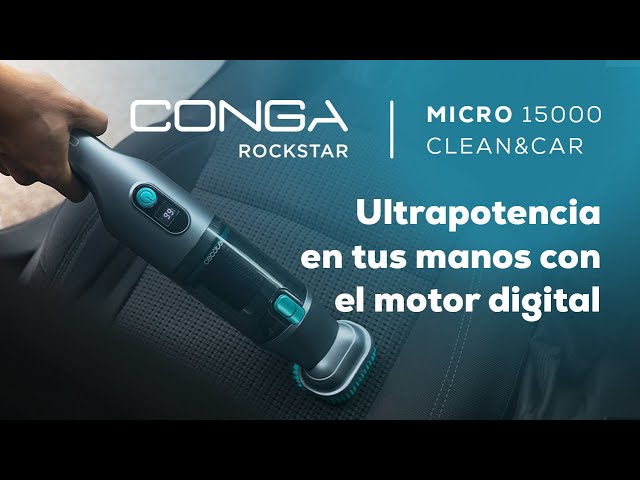 Aspiradora sem fios Cecotec Conga Rockstar Micro 15000 Clean&Car 200 W Ecrã Digital 30min video