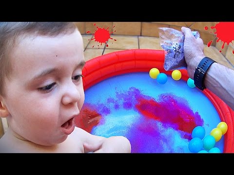 PISCINA COM GELLI BAFF VERMELHO!! Slime Pool Gelli Baff for Kids Video
