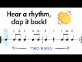 Rhythm Clap Along Two Bar Phrases Level 1 To 3 For Beginners Kids